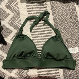Large Hunter green bikini top